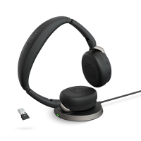 Jabra Evolve2 65 Flex, MS Teams, Link 380a, Charging Stand - Over-Ear Headset